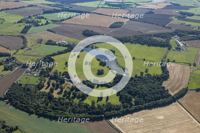 Forcett Hall landscape park incorporating part of an Iron Age oppidum, North Yorkshire, 2024. Creator: Robyn Andrews.