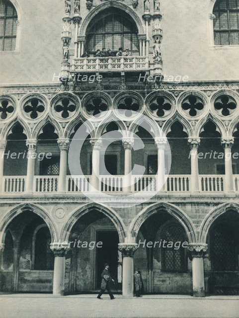 Part of the Doge's Palace, Venice, Italy, 1927. Artist: Eugen Poppel.