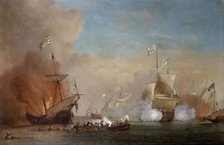 'Pirates Attacking a British Navy Ship', 17th century.  Artist: Willem van de Velde the Younger