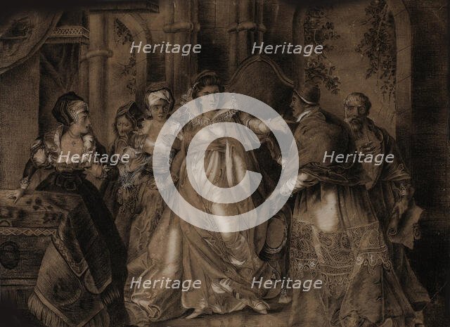 Scene from the play "King Henry VIII" by William Shakespeare. Creator: Peters, Matthew William (1742-1814).