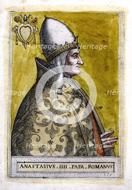 Pope Anastasius IV. Artist: Unknown