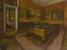 Billiard Room at Ménil-Hubert, 1892. Artist: Degas, Edgar (1834-1917)