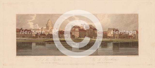A Selection of Twenty of the Most Picturesque Views in Paris: View of the Pantheon..., 1803. Creator: Thomas Girtin (British, 1775-1802); Frederick Christian Lewis (British, 1779-1856).