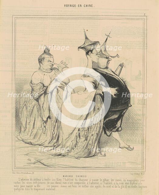 Mariage chinois, 19th century. Creator: Honore Daumier.