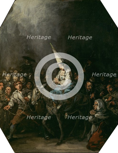 Convicted by the inquisition, ca 1860. Artist: Lucas Velázquez, Eugenio (1817-1870)