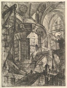 The Round Tower, from 'Carceri d'invenzione' (Imaginary Prisons), ca. 1749-50. Creator: Giovanni Battista Piranesi.