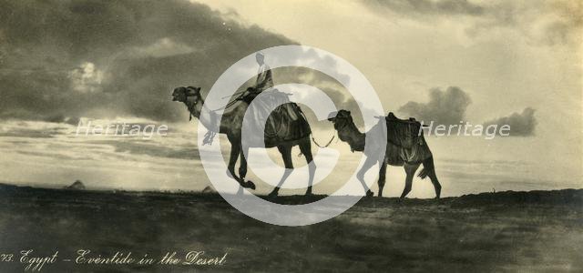 'Egypt - Eventide in the Desert', c1918-c1939. Creator: Unknown.