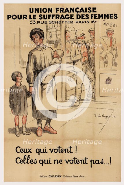 Ceux qui votent! Celles qui ne votent pas?! , 1928. Creator: Roger, Théo (active 1920s).