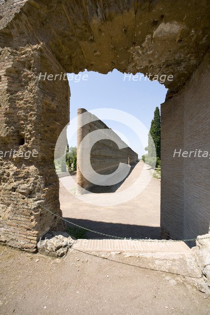 Walls of Hadrian's Villa, Tivoli, Italy. Artist: Samuel Magal
