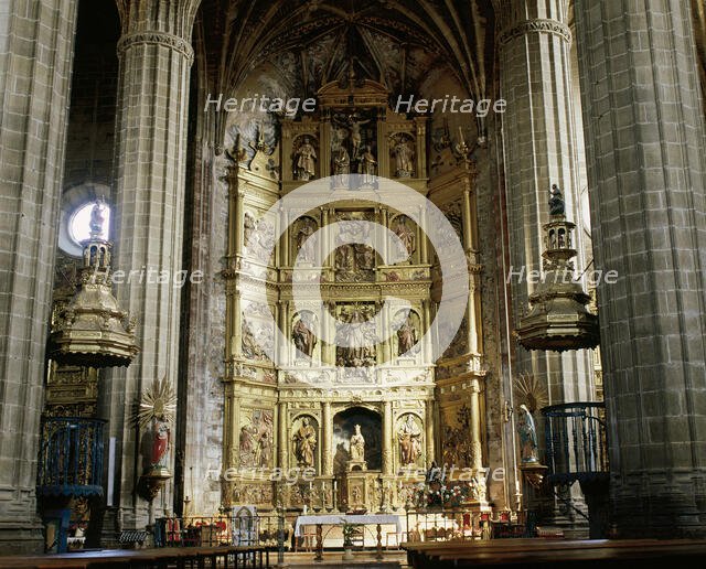 Central nave, Parish Church of Santa Maria de la Asuncion, Briones, Spain, 2000.  Creator: LTL.