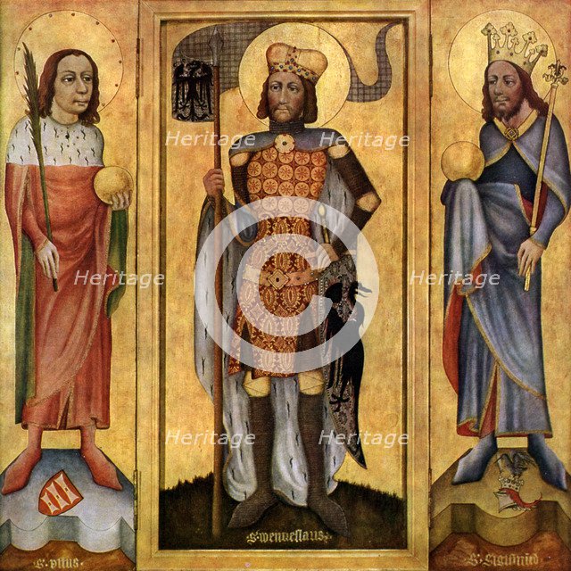 Mulhouse Altarpiece, open, c1385 (1955). Artist: Unknown