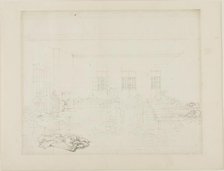 Study for Bridewell Prison, Women's Side, from Microcosm of London, c. 1808. Creator: Augustus Charles Pugin.
