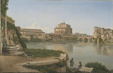 View across the Tiber towards Castel S. Angelo in Rome, 1815. Creator: CW Eckersberg.