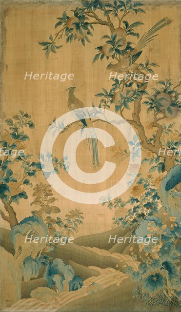 Panel (Furnishing Fabric), China, Qing dynasty(1644-1911), 1750/1800. Creator: Unknown.