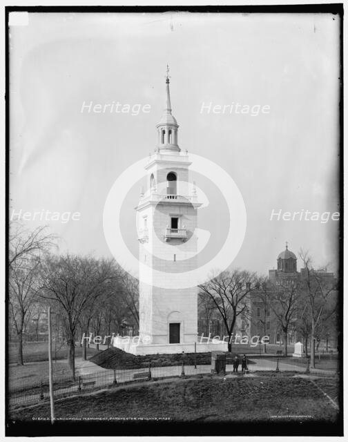 Evacuation Monument, Dorchester Heights, Mass., between 1900 and 1906. Creator: Unknown.
