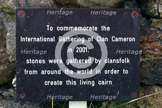 Living cairn, Clan Cameron Museum, Achnacarry, near Spean Bridge, Highland, Scotland.