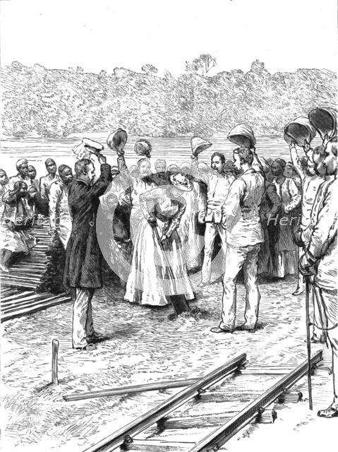 ''The Turning of the First Sod of the Imperial British East Africa Company's Railway, which is to ex Creator: Unknown.