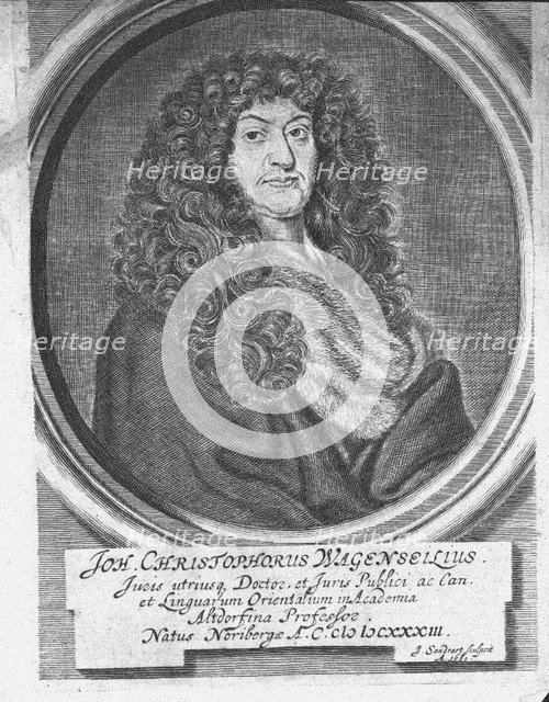 Portrait of Johann Christoph Wagenseil (1633-1705), End of 17th cen.. Artist: Sandrart, Jacob, von (1630-1708)