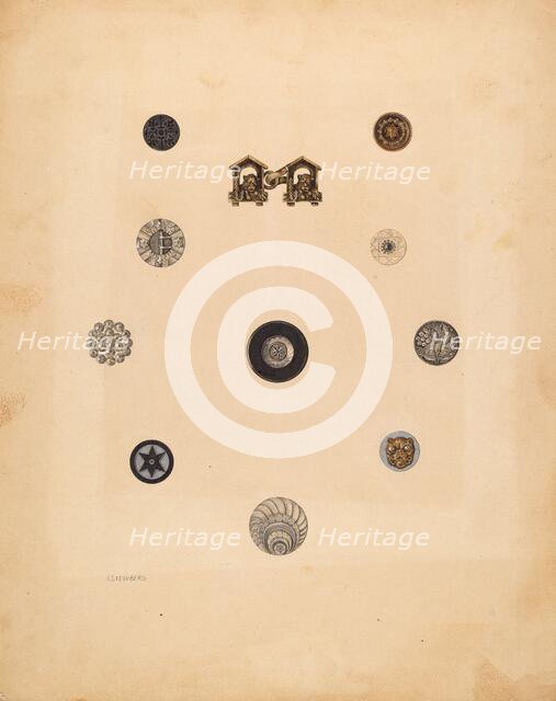 Buttons, 1937. Creator: Isidore Steinberg.