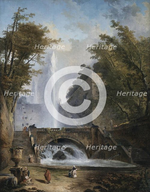 Stair and Fountain in the Park of a Roman Villa Creator: Hubert Robert.