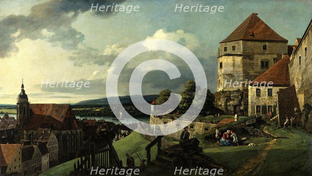 View of Pirna from the Sonnenstein Fortress, 1754-1755.