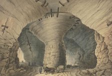 Gypsum caves of Montmartre in Paris, 1833. Creator: Ludwig Daniel Philipp Schmidt.