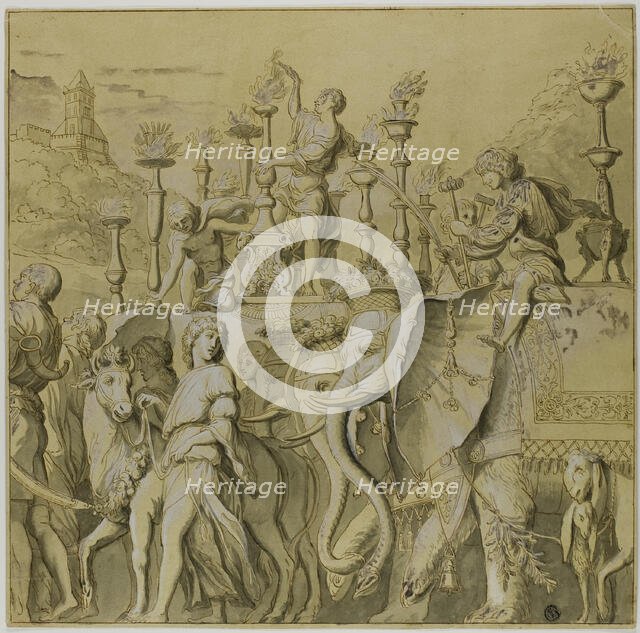 Triumphs of Julius Caesar: Canvas No. V, 18th century. Creator: Unknown.