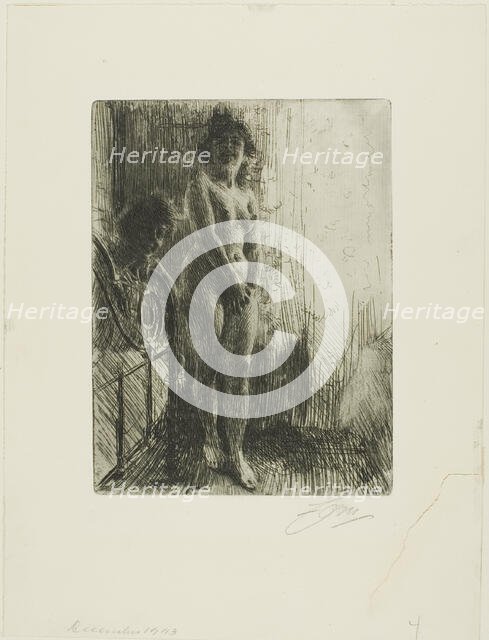 A Dark Corner, 1903. Creator: Anders Leonard Zorn.