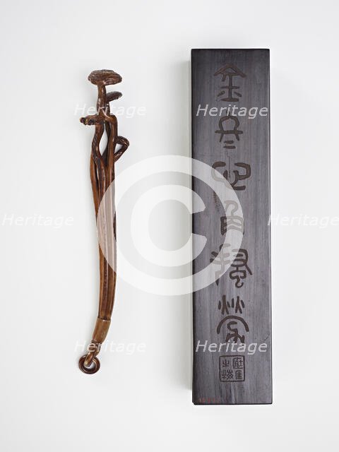 Horn scepter, Qing dynasty, 1726. Creator: Jin Nong.