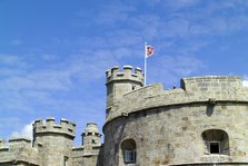 Battlements of Pendennis Castle, Falmouth, Cornwall, 2006.  Artist: George Brooks.