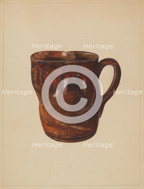 Shaving Mug, 1935/1942. Creator: Mina Lowry.