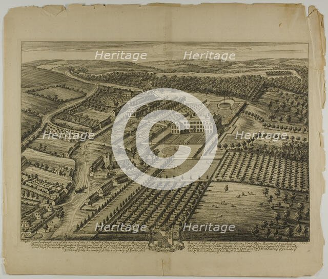 Londesburgh, plate 31 from Britannia Illustrata, published 1707. Creator: Johannes Kip.