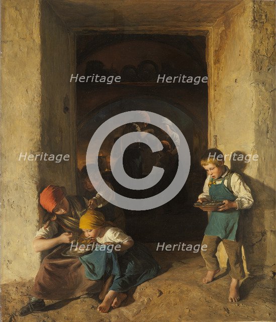 Children Receiving their Breakfast, 1859.
