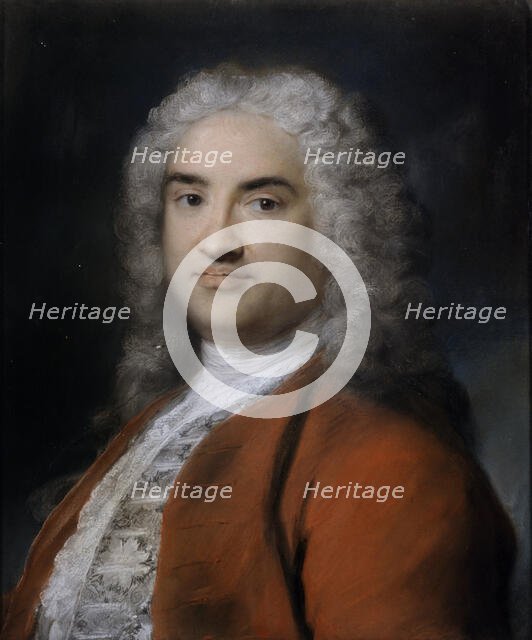 Portrait of a Man in Red, 1730-1735 . Creator: Carriera, Rosalba Giovanna (1657-1757).