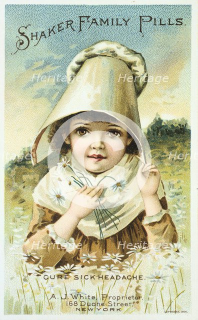 Advertisement for Shaker Family Pills, 1891. Artist: Anon
