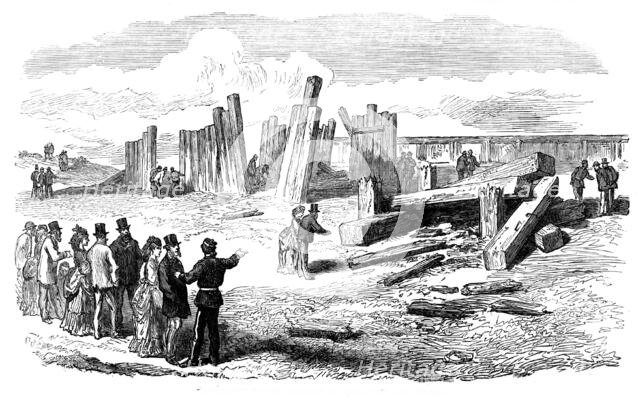 Siege Operations at Chatham: destruction of the stockade by gun-cotton and powder, 1871. Creator: Unknown.