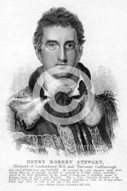 Robert Stewart, 1st Marquess of Londonderry, 1822. Artist: Unknown