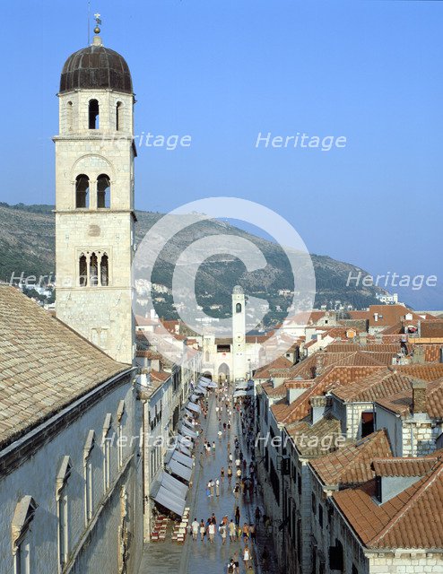 Stradun, Dubrovnik's main street, Croatia.