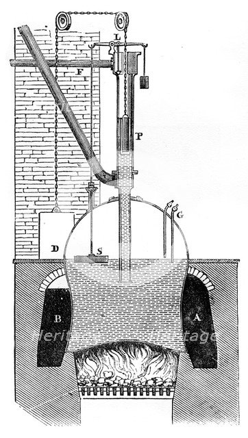 Watt's wagon-boiler, 1866. Artist: Unknown