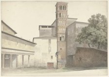 Basilica and Monastery of SS. Giovanni e Paolo in Rome, c.1809-c.1812. Creator: Josephus Augustus Knip.
