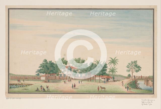 Buitenhuis of the Governor on the Grote Pas at Colombo, c.1750. Creator: Anon.