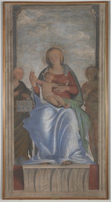 The Virgin and Child with Two Angels. Artist: Bramantino (1465-1530)