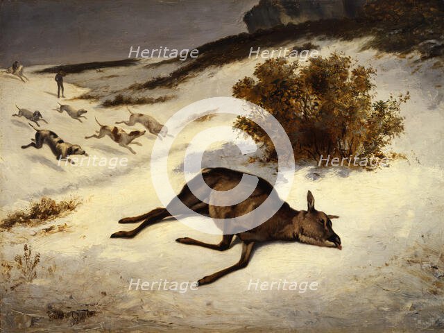 Hind Forced Down in the Snow, after 1857. Creator: Unknown.