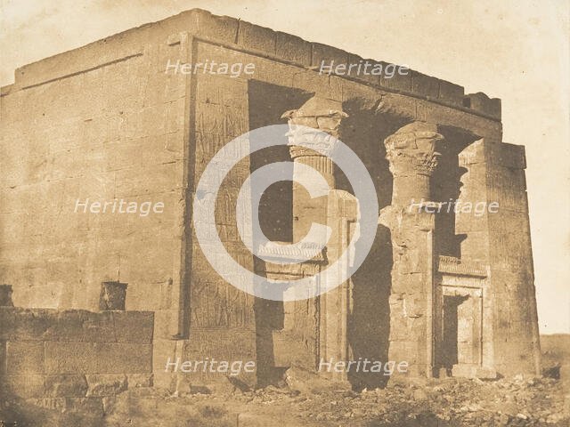 Vue de la façade du pronaos du Temple de Dakkeh (Pselcis), April 5, 1850. Creator: Maxime du Camp.
