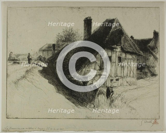 Low-Seated Peasant Dwelling, Troyes, 1896. Creator: Gustave Leheutre.
