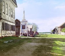 Old chapel on the waterfront in the town of Ostashkov, 1910. Creator: Sergey Mikhaylovich Prokudin-Gorsky.