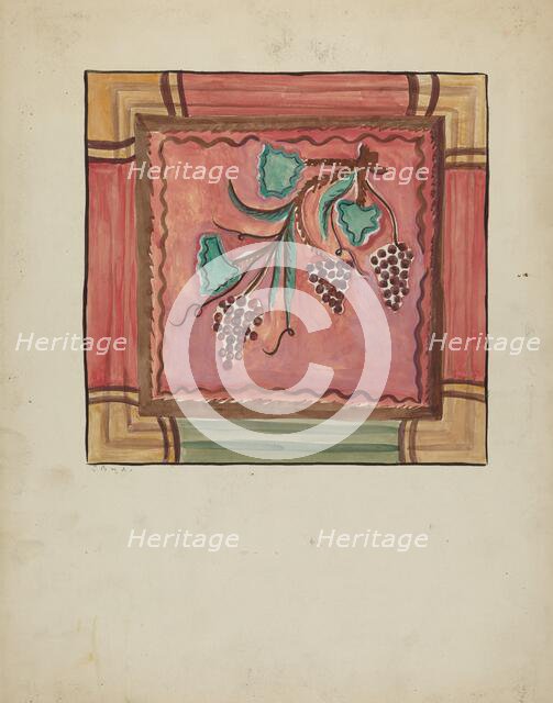 Detail of Panel from Reredos, Church of Sanctuario at Chimayo, 1935/1942. Creator: E. Boyd.