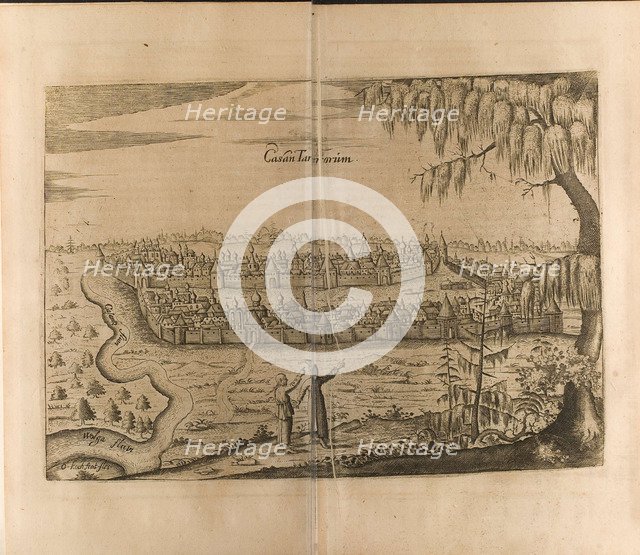 Kazan (Illustration from Travels to the Great Duke of Muscovy and the King of Persia by Adam Olear Artist: Rothgiesser, Christian Lorenzen (?-1659)
