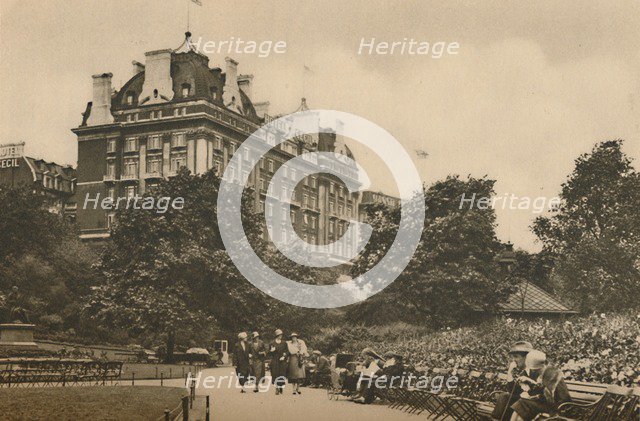 'Villiers Street Section of the Victoria Garden and a View of the Cecil Hotel', c1935. Creator: Donald McLeish.