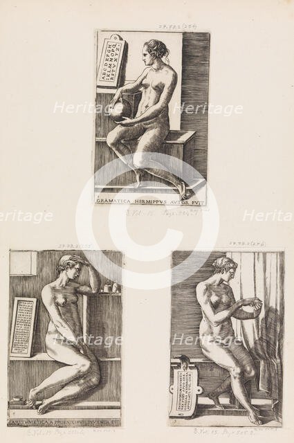 Arithmetic, from The Seven Liberal Arts, plate 4, 1544. Creator: Monogrammist B.